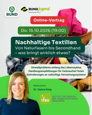 Vortrag: Nachhaltige Textilien: von Naturfasern bis Secondhand – was bringt wirklich etwas?