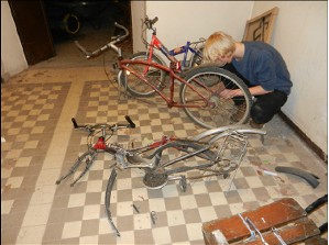 Schüler Fahrrad Werkstatt